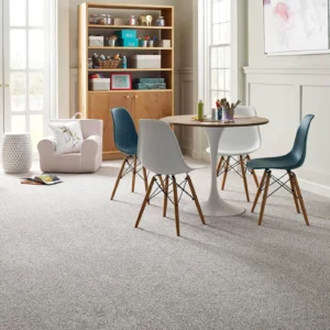 Gray Shaw Floors carpet in kids playroom | Broadway Carpet & Flooring