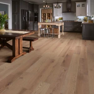 Shaw Floors hardwood in a light brown color in a kitchen | Broadway Carpet & Flooring